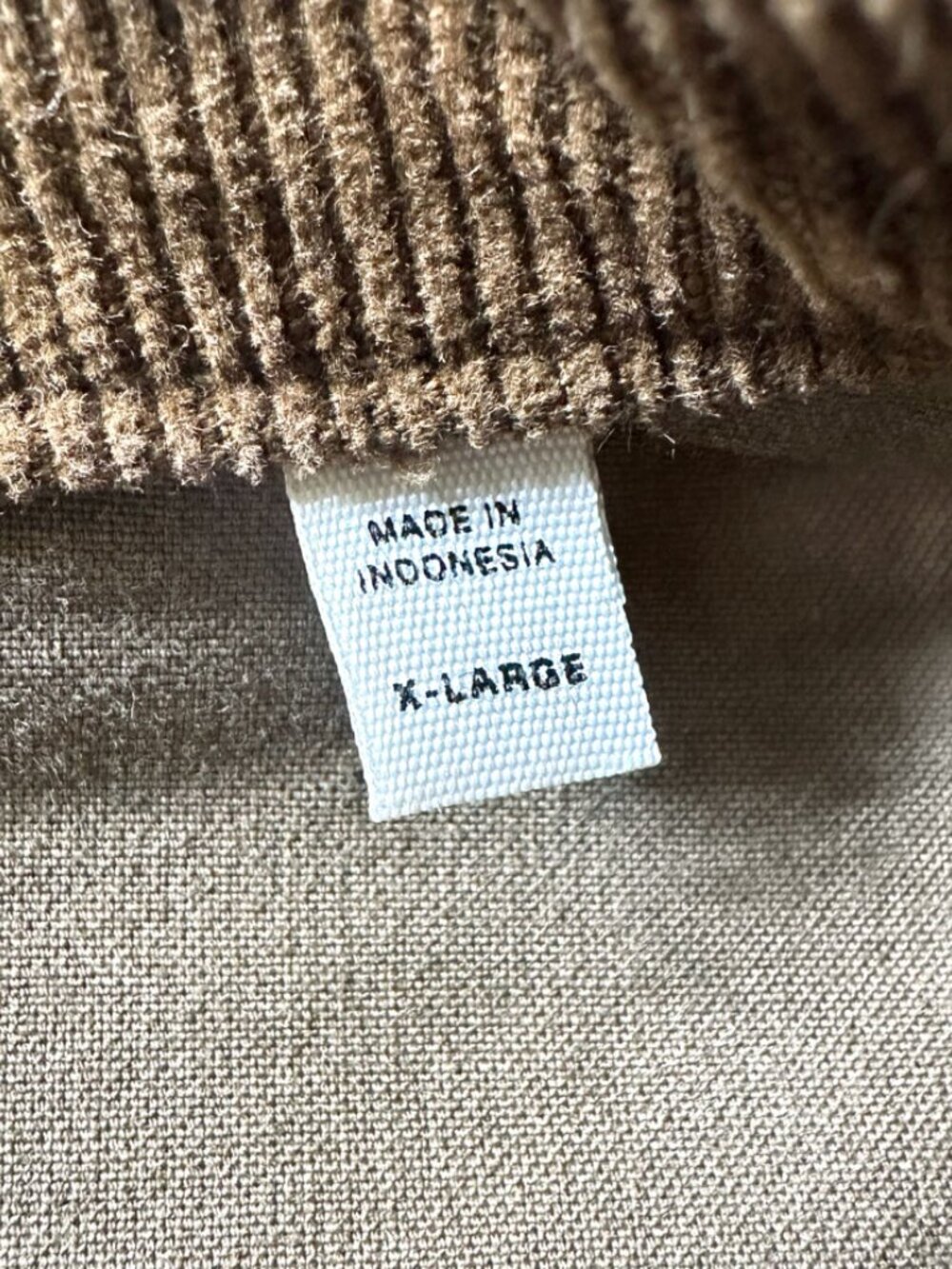 Buck Mason Craftsman Canvas Field Jacket XL Olive Green Corduroy Chore Coat Men - Picture 7 of 9